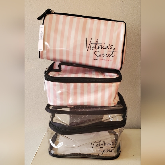 Victoria's Secret Handbags - Victoria's Secret Pink and Black Cosmetic Bags Set